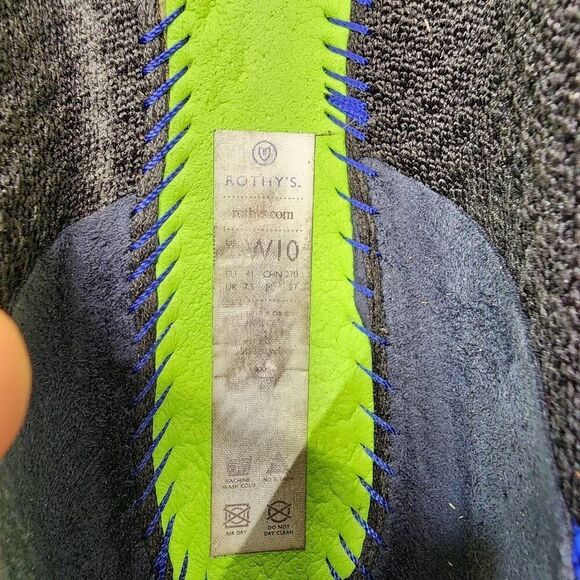 Rothy's The Point Pointed Toe Flats Black Women 10 - Picture 10 of 12